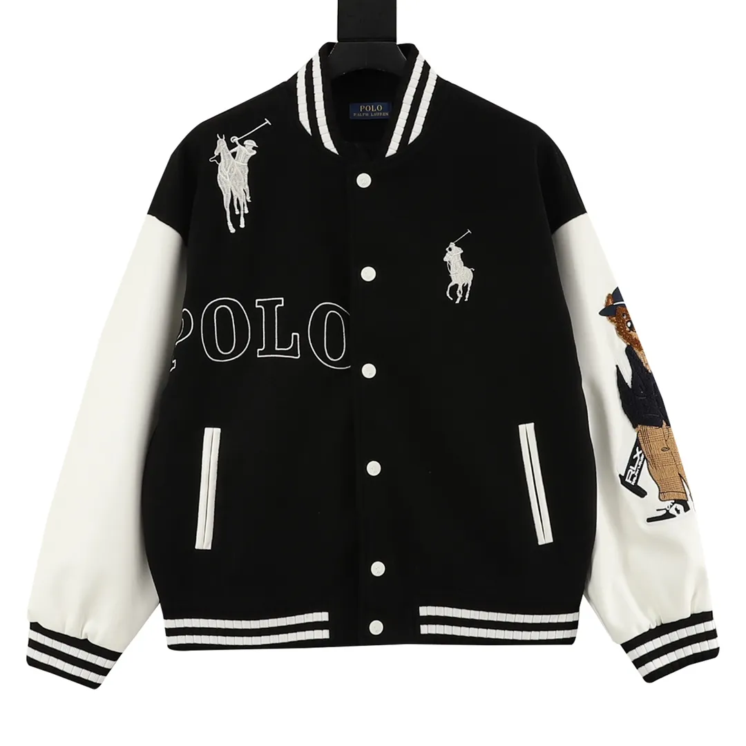 P530 RALPH LAUREN/Ralph Lauren horse logo embroidered patchwork baseball jacket jacket Warm reminder: It is recommended to hand wash or dry clean! ! This year is particularly popular. Baseball uniform jackets are available at all levels of the market (you must compare the details). The most powerful quality control. Baseball uniforms have been produced and researched for 7 years. The details are exquisite. With it, you will be the most handsome boy in the world. The fully painted surface with four-button buttons (buttons with LOGO), the fabric is customized for more than a month. It is not ready-made in the market. It is made of woolen blended fabric, custom-woven and dyed. It has high color fastness. It is recommended to hand wash or dry clean for the first time. "Custom-woven knitted rib at the hem", the lining is made of silky and delicate cupro fiber material, which can be worn directly against the body. It is extremely comfortable, a heavy-hitting item, purchase version! Size：XS-L